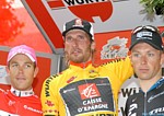 Kim Kirchen auf dem Schlusspodest der Tour de Suisse 2007